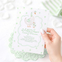 Chá de Bebê Elegante e Neutro Silly Goose
