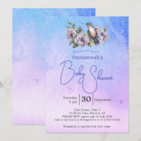 Chá de Bebê em Aquarela Pastel com Beija-flor