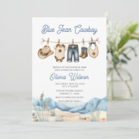Chá de Bebê em Jeans Azul Western