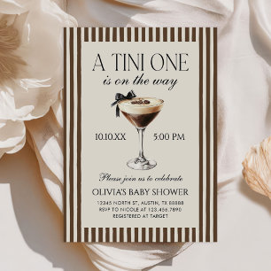Convite Chá de Bebê Espresso Martini Tini One