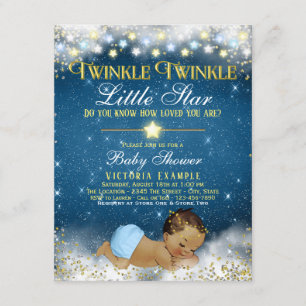 Convite Chá de Bebê Étnico Twinkle Twinkle