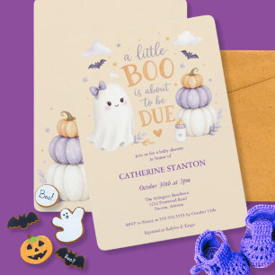 Convite Chá de Bebê Fantasminha de Halloween