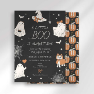 Convite Chá de Bebê Fantasminha Préppy Little Boo