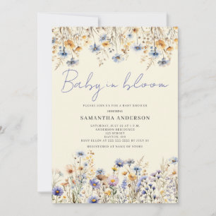 Convite Chá de Bebê Flor de Bebê Floral Silvestre