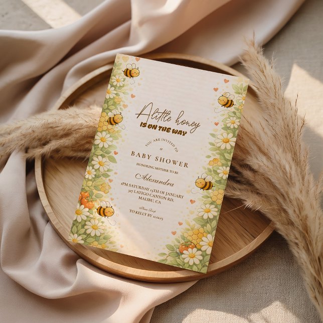 Convite Chá de Bebê Flor de Mel (Criador carregado)