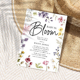 Convite Chá de Bebê Flor Silvestre Baby in Bloom
