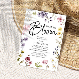 Convite Chá de Bebê Flor Silvestre Baby in Bloom