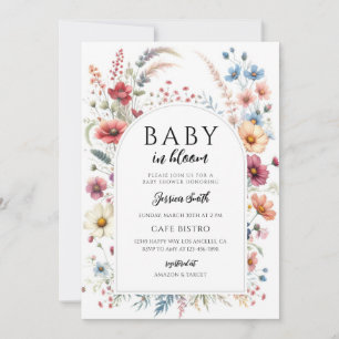 Convite Chá de Bebê Floral