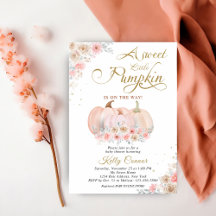 Chá de Bebê Floral Abóbora Doce