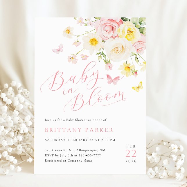 Convite Chá de Bebê Floral Baby in Bloom (Criador carregado)