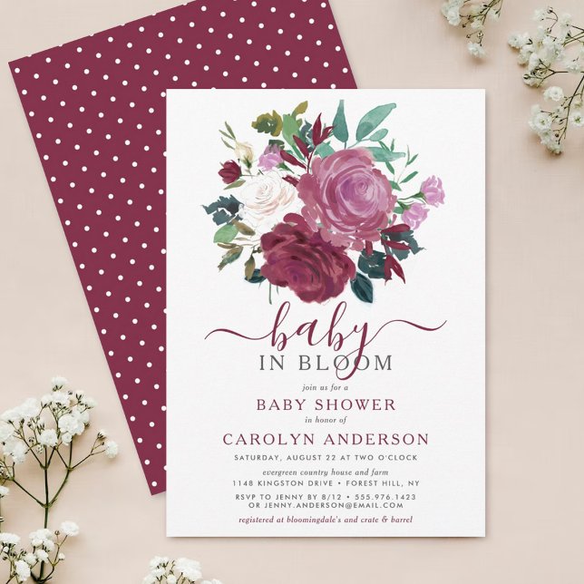Convite Chá de Bebê Floral Baby In Bloom (Criador carregado)