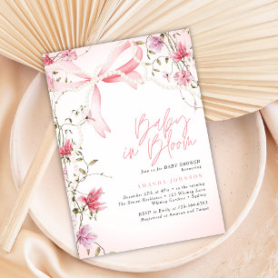 Convite Chá de Bebê Floral Boho Baby in Bloom