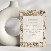 Chá de Bebê Floral Boho Neutro Lua Celestial