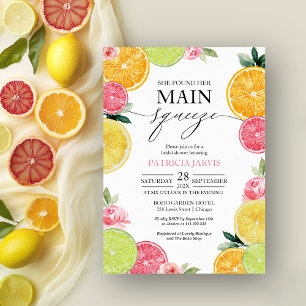 Convite Chá de Bebê Floral Cítrico Main Squeeze