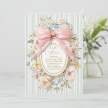 Chá de Bebê Floral Cottagecore Laço Rosa
