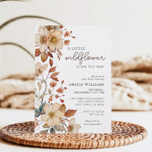 Chá de Bebê Floral de Flores Selvagens Boho