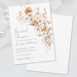 Convite Chá de Bebê Floral de Flores Silvestres Elegantes