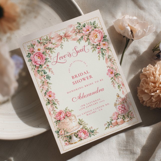 Convite Chá de Bebê Floral Doce Amor (Criador carregado)