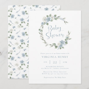 Convite Chá de Bebê Floral Elegante