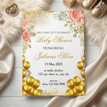 Chá de Bebê Floral Elegante