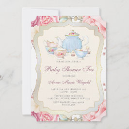Convite Chá de Bebê Floral Elegante