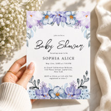 Chá de Bebê Floral Elegante com Aquarela