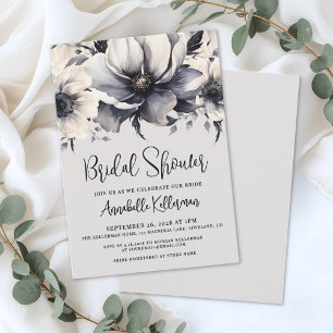 Convite Chá de Bebê Floral em Aquarela Elegante