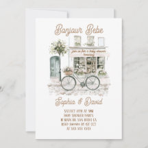 Chá de Bebê Floral Francês Bonjour Bebe