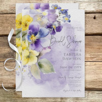 Chá de Bebê Floral Moderno Roxo e Amarelo