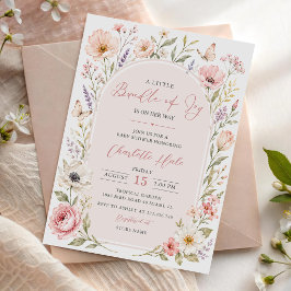 Convite Chá de Bebê Floral Pequeno Enxoval