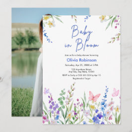 Convite Chá de Bebê Floral Primavera Bebê em Flor
