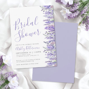 Convite Chá de Bebê Floral Roxo Lavanda