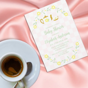 Convite Chá de Bebê Floral Tea Party