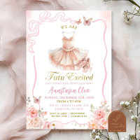 Chá de Bebê Floral Tutu de Bailarina Coquete Rosa