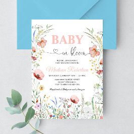 Convite Chá de Bebê Flores da Primavera Baby in Bloom