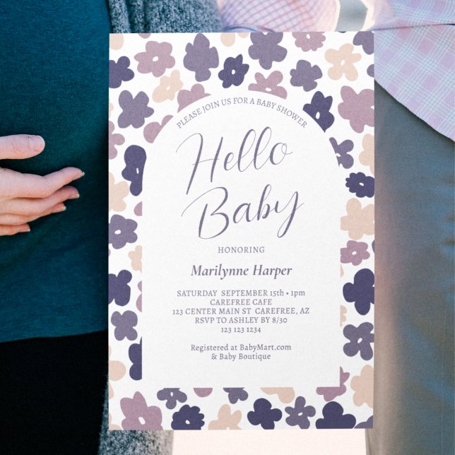 Convite Chá de Bebê Fofo Boho Daisy (Criador carregado)