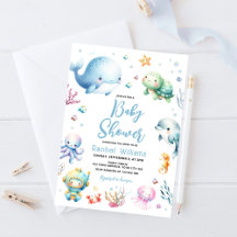 Chá de Bebê Fofo Debaixo do Mar