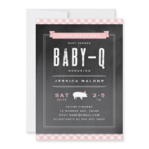 Chá de Bebê Gingham Baby BBQ Rosa
