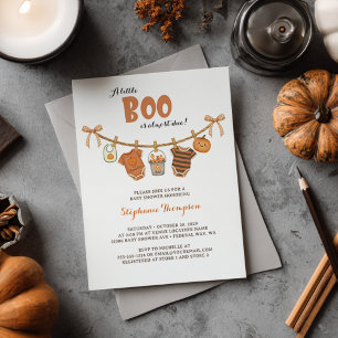 Convite Chá de Bebê Halloween Little Boo