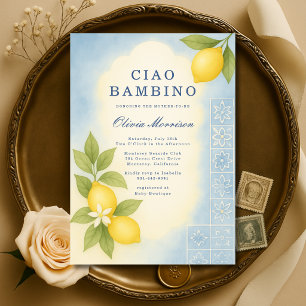 Convite Chá de Bebê Italiano Ciao Bambino