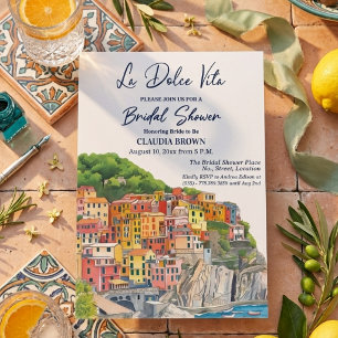 Convite Chá de Bebê Italiano La Dolce Vita Riviera