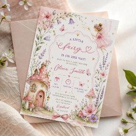 Convite Chá de Bebê Jardim das Fadas Meninas Florais