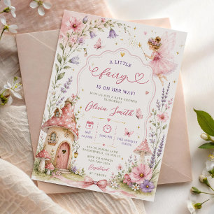 Convite Chá de Bebê Jardim das Fadas Meninas Florais