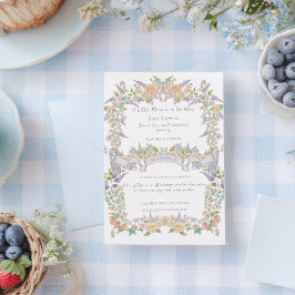 Convite Chá de Bebê Jardim Floral de Verão