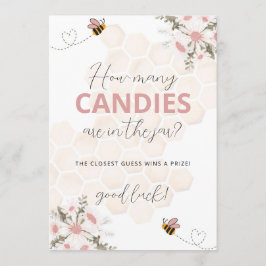 Convite Chá de Bebê Jogo de Adivinhação Sweet Little Honey