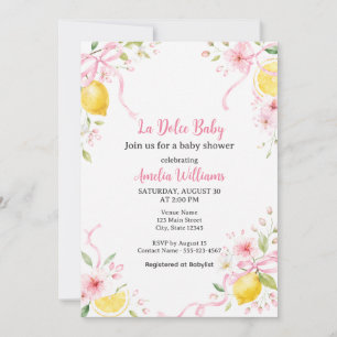 Convite Chá de Bebê La Dolce Baby Lemon