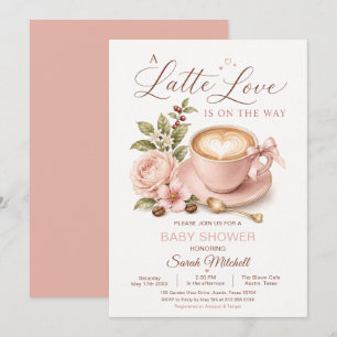 Convite Chá de Bebê Latte Love Coffee