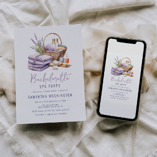 Convite Chá de Bebê Lavanda Dia de Spa