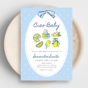 Convite Chá de Bebê Lemon Ciao Baby