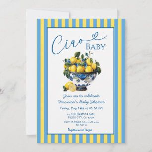 Convite Chá de Bebê Lemon Ciao Baby Italiano